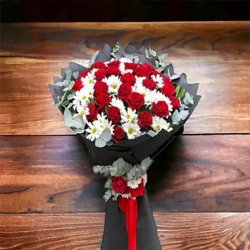 Papatya ve Gül Buketi